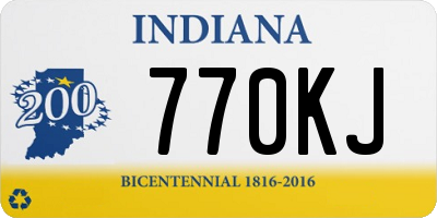 IN license plate 770KJ