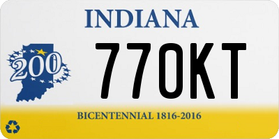 IN license plate 770KT