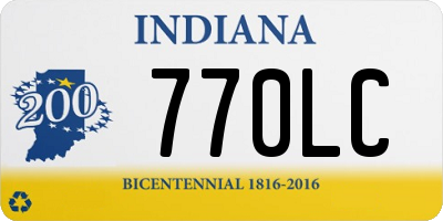 IN license plate 770LC