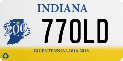 IN license plate 770LD