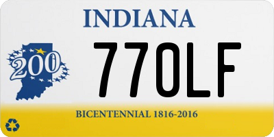 IN license plate 770LF