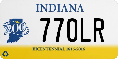 IN license plate 770LR