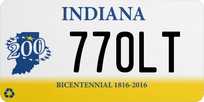 IN license plate 770LT
