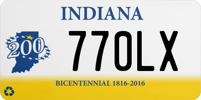 IN license plate 770LX