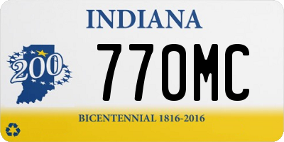 IN license plate 770MC