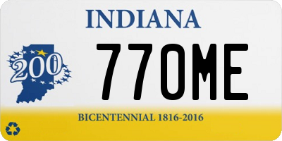 IN license plate 770ME