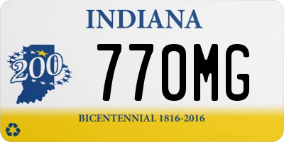 IN license plate 770MG