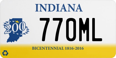 IN license plate 770ML