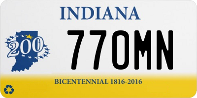 IN license plate 770MN