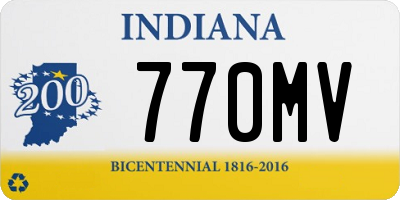 IN license plate 770MV