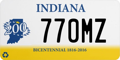 IN license plate 770MZ