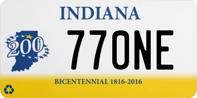 IN license plate 770NE