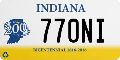 IN license plate 770NI