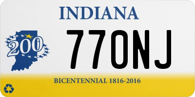 IN license plate 770NJ