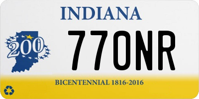 IN license plate 770NR