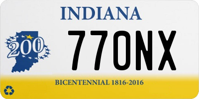 IN license plate 770NX