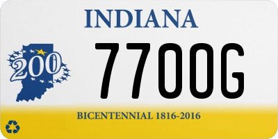 IN license plate 770OG
