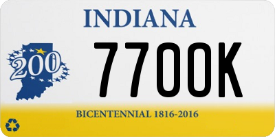 IN license plate 770OK