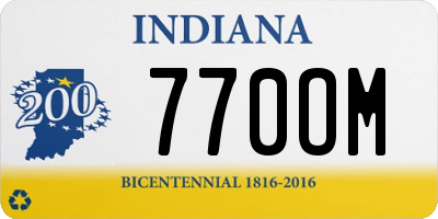 IN license plate 770OM