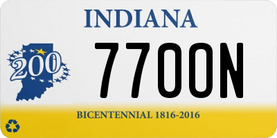 IN license plate 770ON