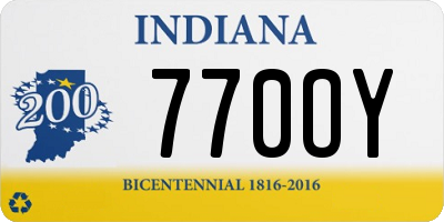 IN license plate 770OY
