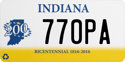 IN license plate 770PA