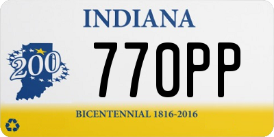IN license plate 770PP
