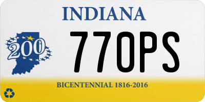 IN license plate 770PS