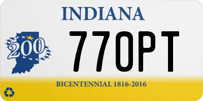 IN license plate 770PT