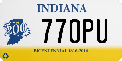 IN license plate 770PU