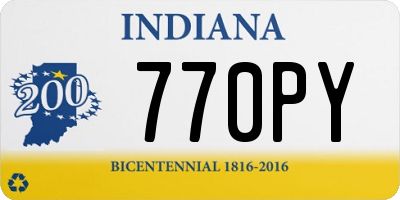 IN license plate 770PY