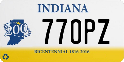 IN license plate 770PZ
