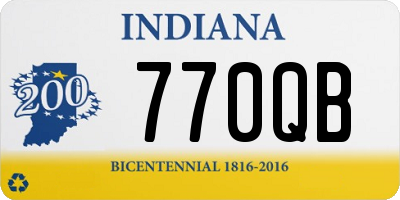 IN license plate 770QB