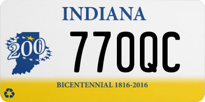 IN license plate 770QC