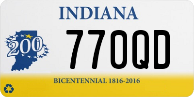 IN license plate 770QD