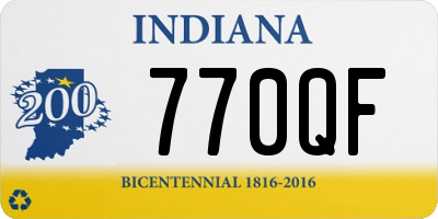 IN license plate 770QF