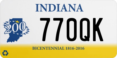 IN license plate 770QK