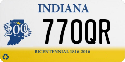 IN license plate 770QR