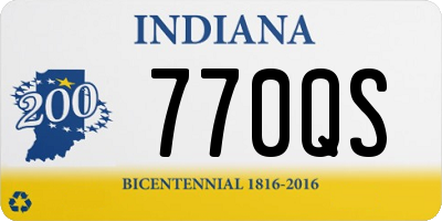 IN license plate 770QS