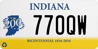 IN license plate 770QW