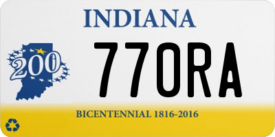 IN license plate 770RA