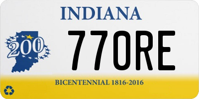 IN license plate 770RE