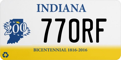 IN license plate 770RF