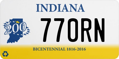 IN license plate 770RN