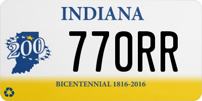 IN license plate 770RR