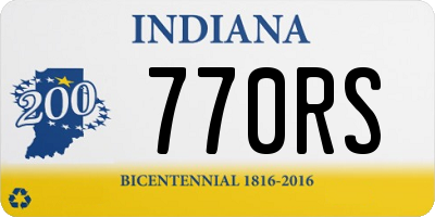 IN license plate 770RS