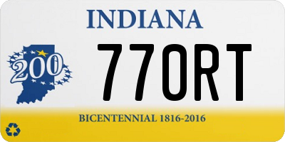 IN license plate 770RT