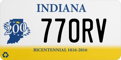 IN license plate 770RV