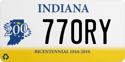 IN license plate 770RY