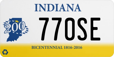 IN license plate 770SE